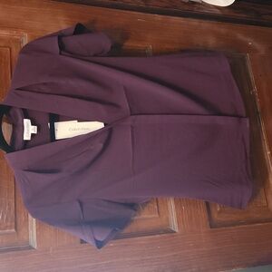 NWT Calvin Klein Aubergine Blouse